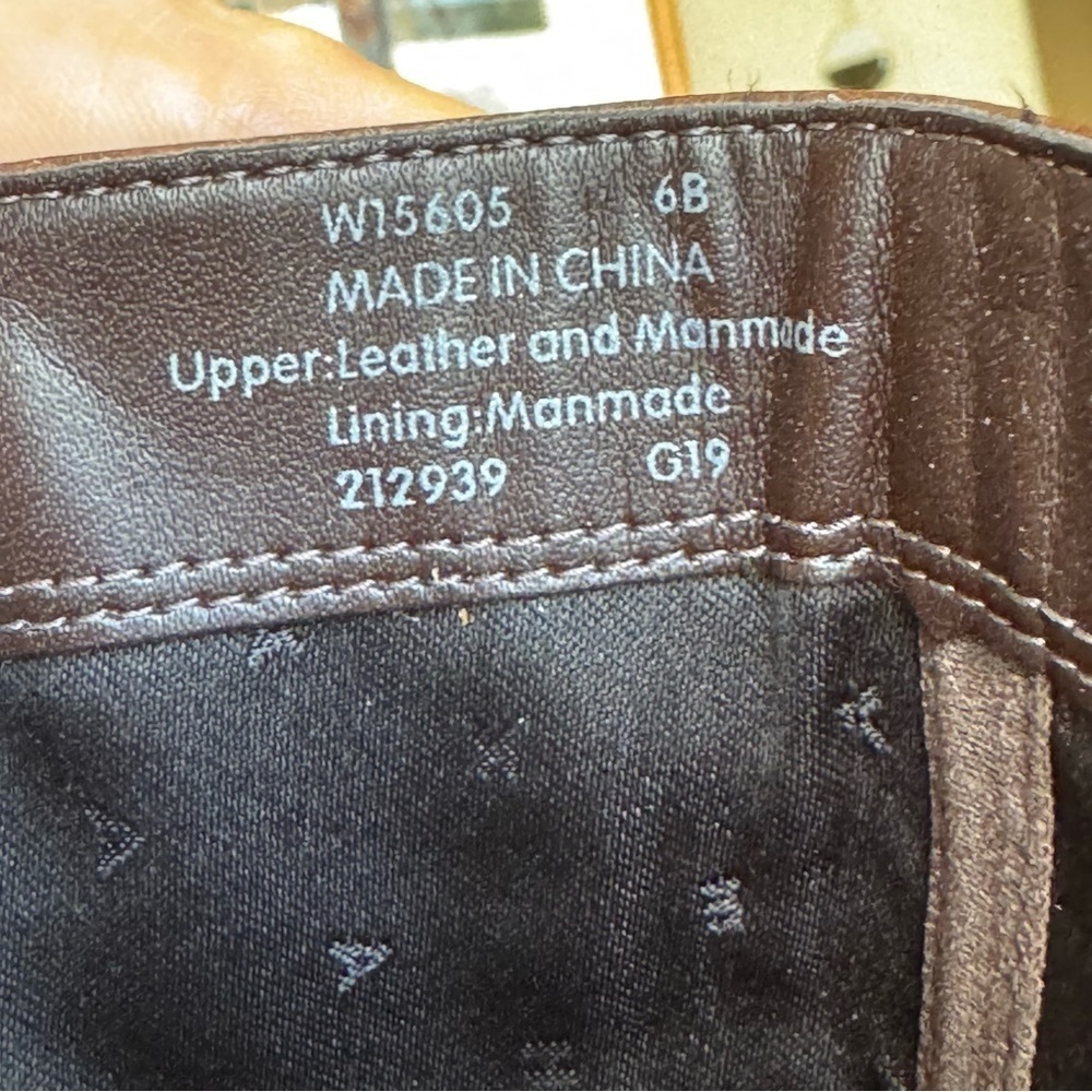 Cole Haan Isabell Stretch Riding Boot Chestnut Brown Leather Low Block Heel | 6 - Picture 10 of 11